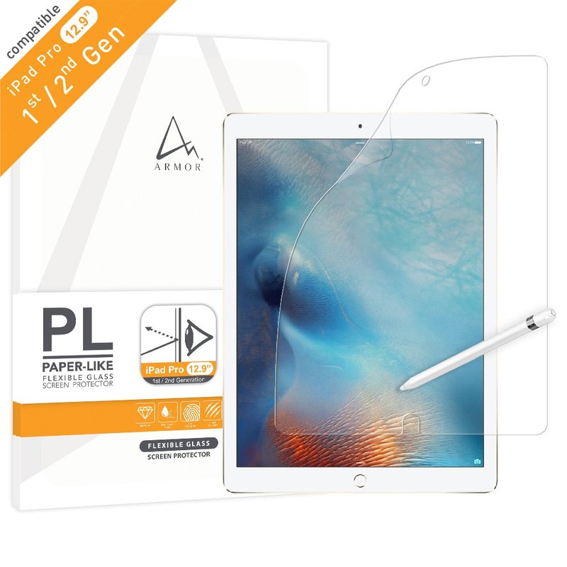 ARMOR iPad 12.9 (第1/2代) 软性玻璃类纸滤蓝光萤幕保护贴 - 电脑配件 - 其他材质 