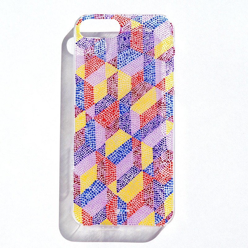 纯手绘手机壳 | 透明盒 - 手机壳/手机套 - 塑料 紫色