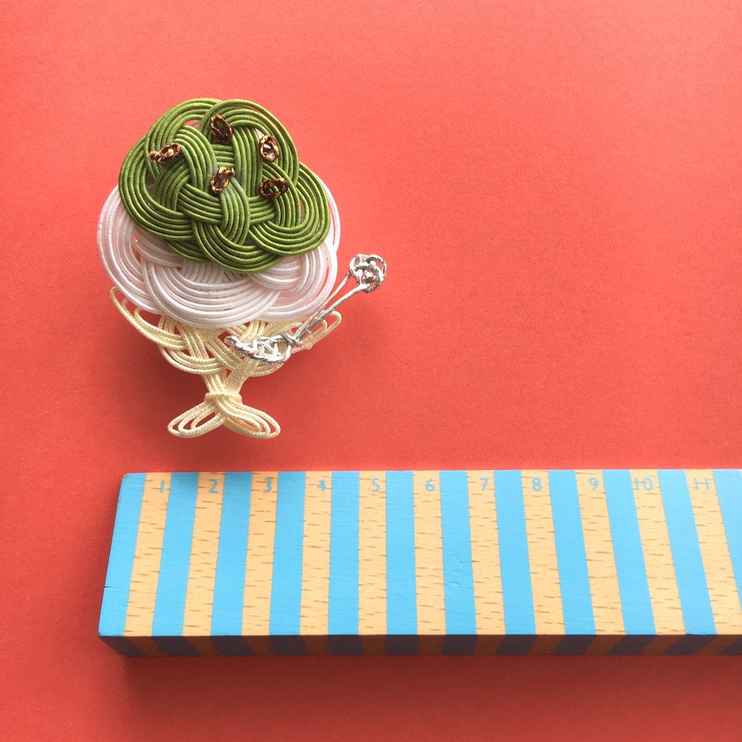 "Greentea"Shaved Ice Brooch/Hair accessory - 发饰 - 纸 绿色