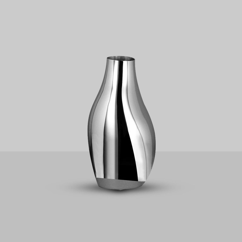 送玻璃杯 ZACCA - CORAZON 造型花瓶 - 花瓶/陶器 - 不锈钢 银色