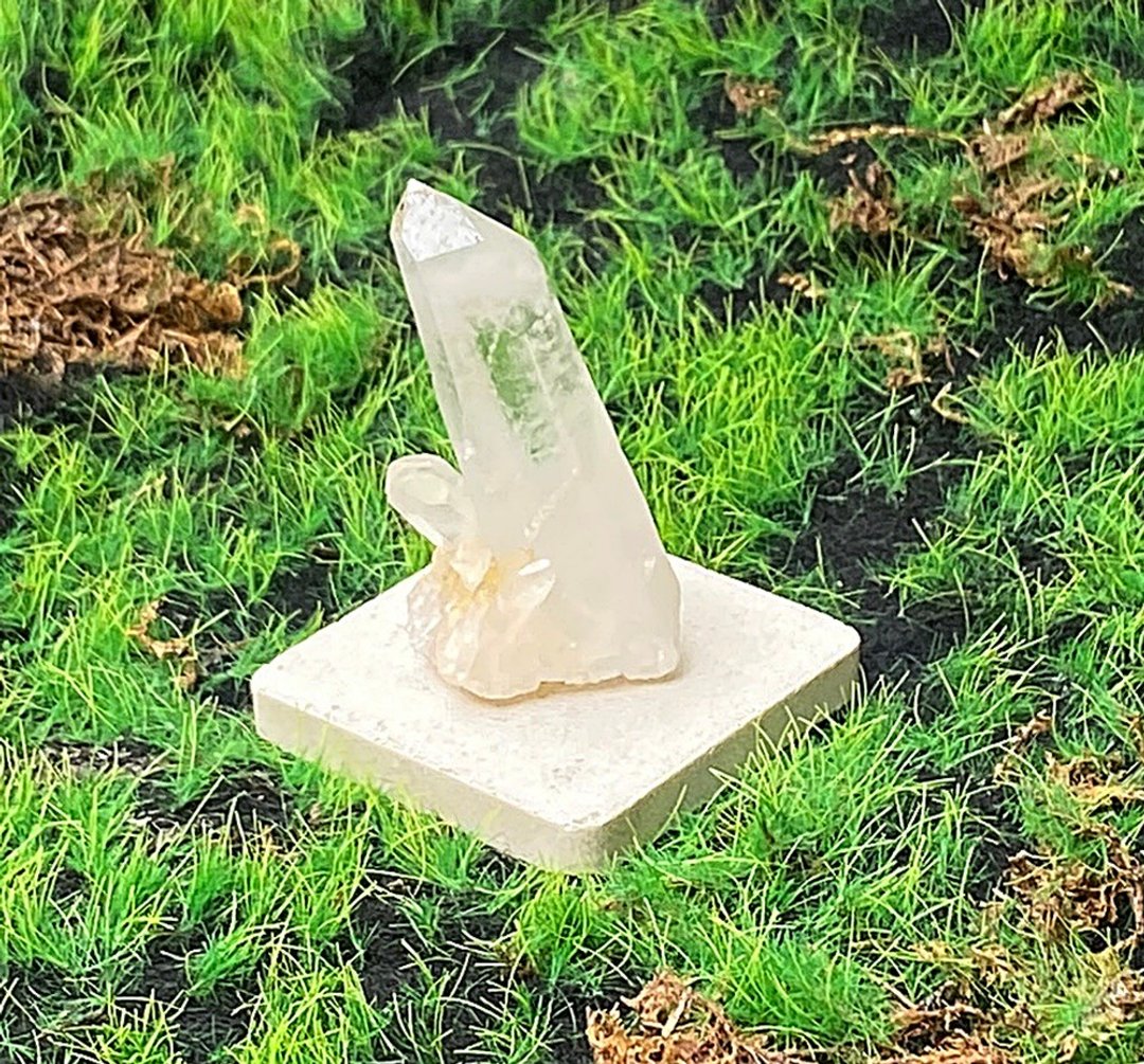 能量水晶摆件-天然原矿能量白水晶簇 白水晶原矿柱 消磁净化 - 摆饰 - 水晶 白色