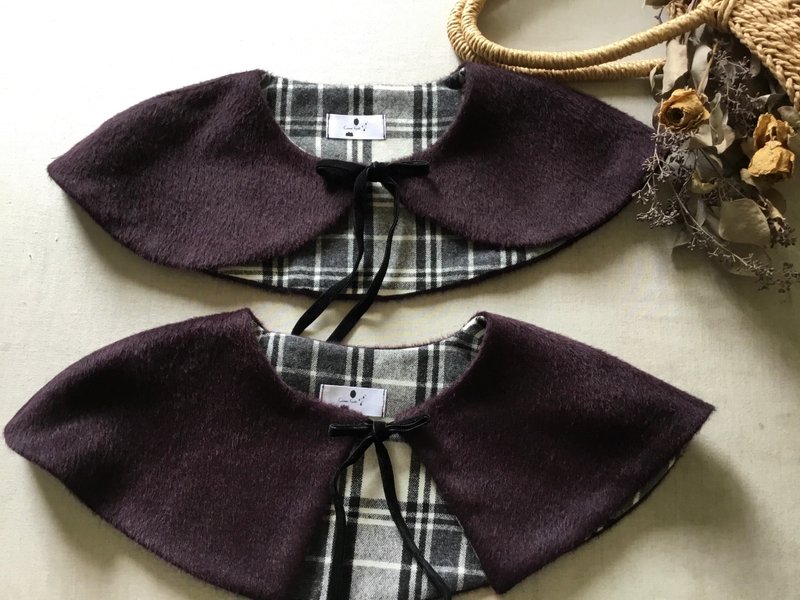 小安妮/复古气息高级毛蝴蝶结小披肩/小披领/2个款式/秋冬配件 - 其他 - 羊毛 