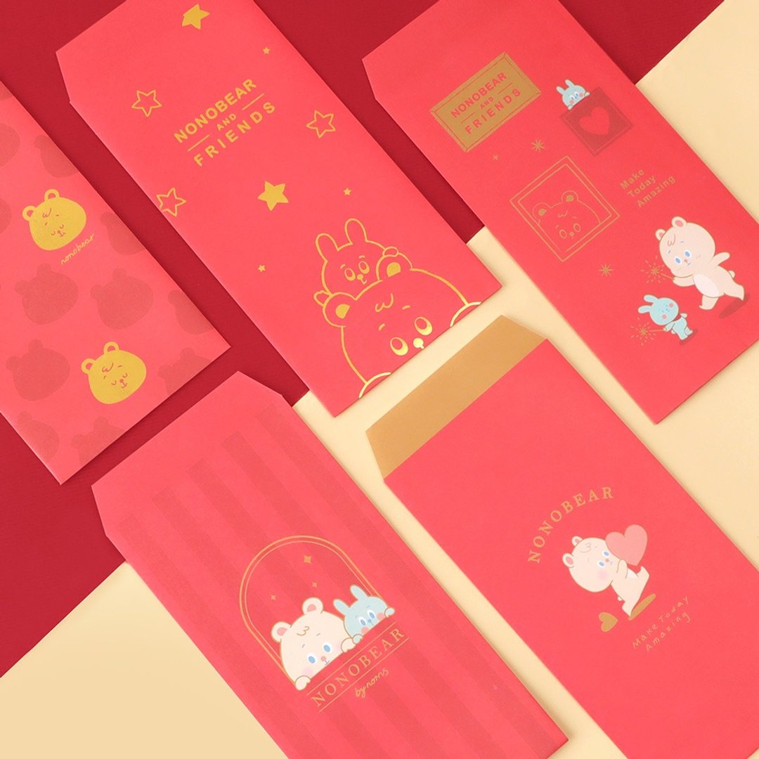 Nono Bear红包袋五入组-Nono熊周边 - 红包/春联 - 纸 多色