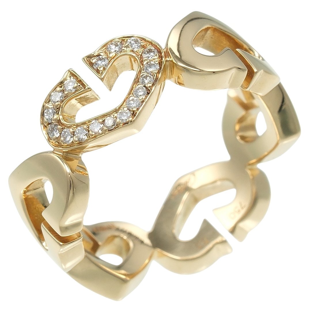 【日本直送】Cartier C Heart 戒指 12.5号 戒指 K18YG 黄K金 钻石 约7.3g CARTIER【中古】A级 - 戒指 - 贵金属 金色