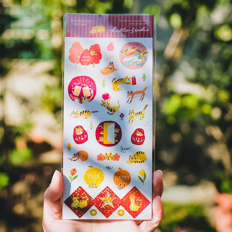 狐虎生风 Fuffy Tiger | 割型雷射贴纸 - 贴纸 - 纸 