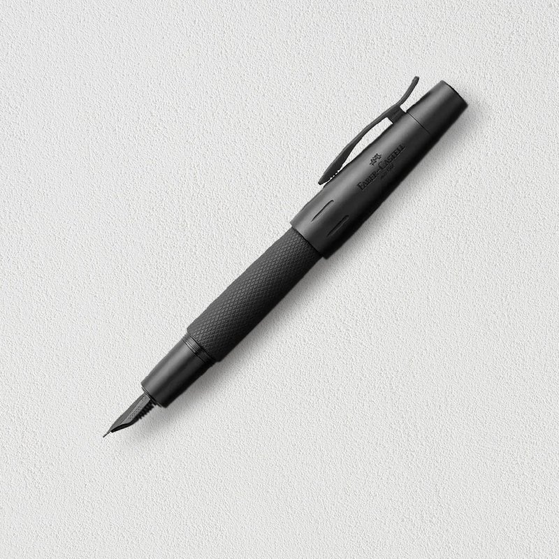 【Faber-Castell】E-MOTION黑金刚钢笔-F尖 免费刻字 - 钢笔 - 其他金属 黑色