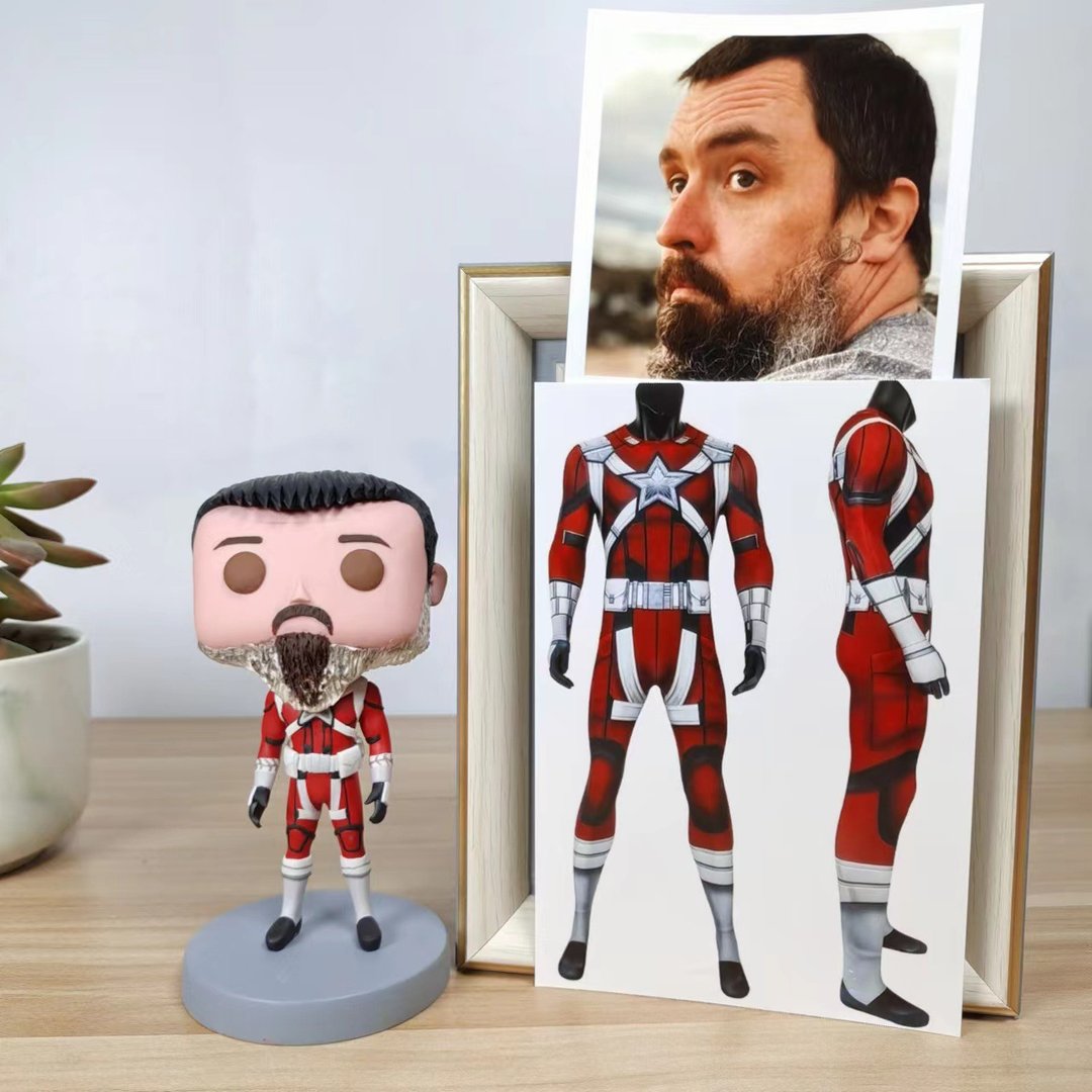 纯手工定制美国Funko Pop 自画肖像公仔娃娃男朋友老公生日礼物 - 玩偶/公仔 - 粘土 多色
