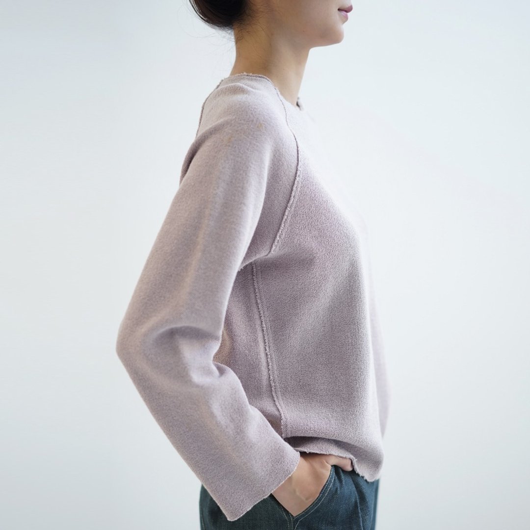 灰粉色 毛圈寬鬆套頭衛衣 插肩袖 大學T 針織衫  SH190505 - 女装上衣 - 棉 粉红色