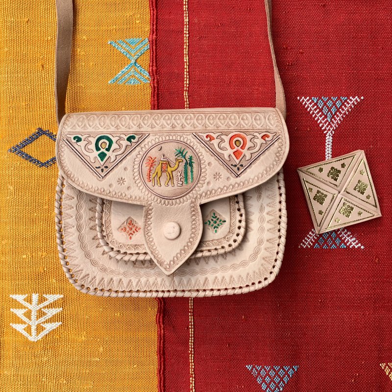 福袋 彩色骆驼包 拉阿雍 ft. 方块零钱包 组 - 侧背包/斜挎包 - 真皮 多色