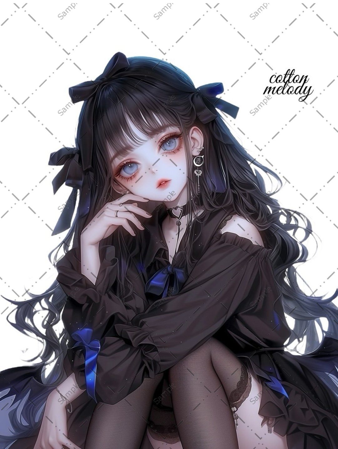 original sticker no.1322 人物贴纸 原创贴纸 人物贴纸 女孩贴纸 原创人物贴纸 - 贴纸 - 纸 