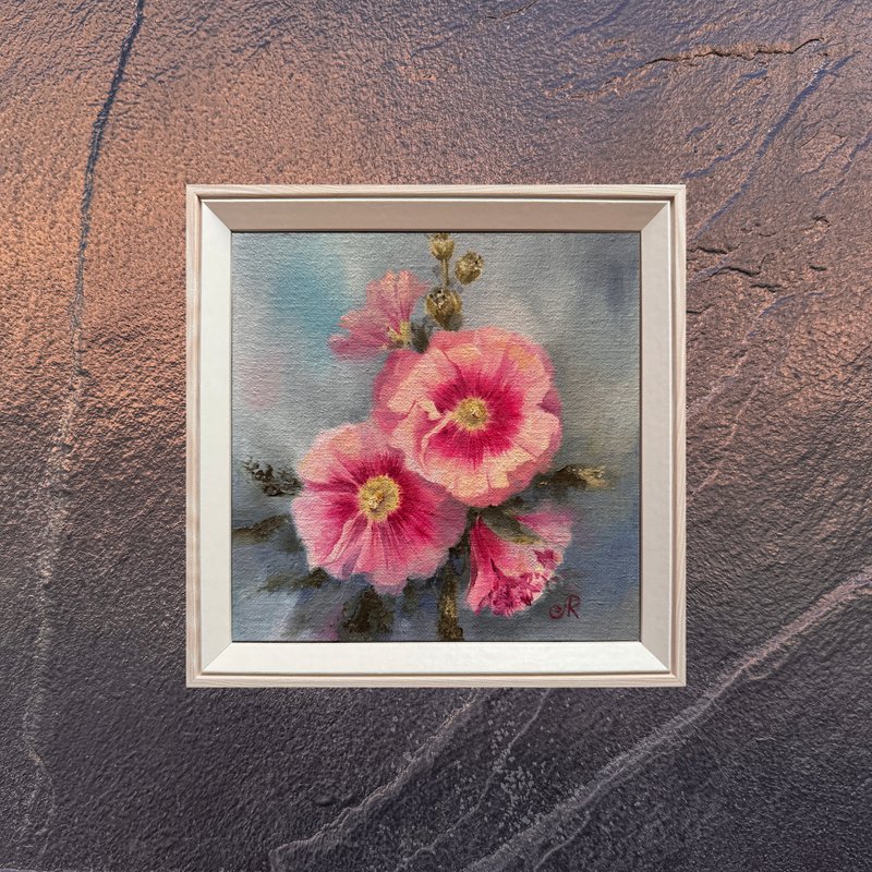 花卉原创绘画花卉油画 - 海报/装饰画/版画 - 其他材质 粉红色