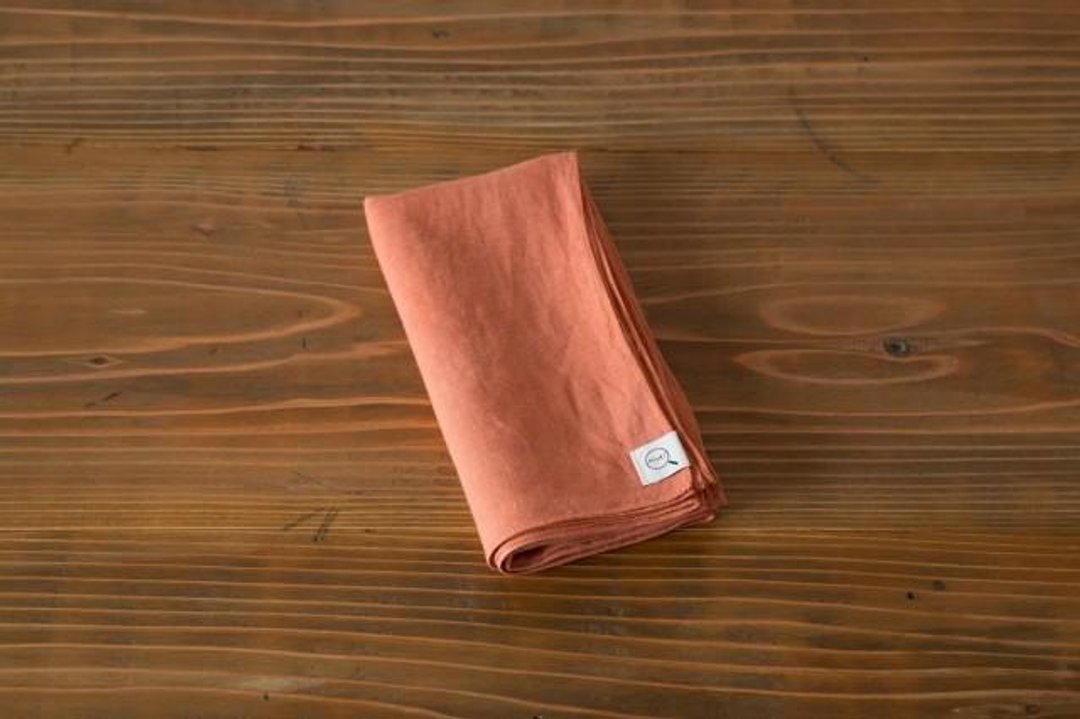 [SALE As long as stock] (color) plant dyeing linen wrapping cloth Niiro 7560 → 5400 yen - 其他 - 棉．麻 橘色
