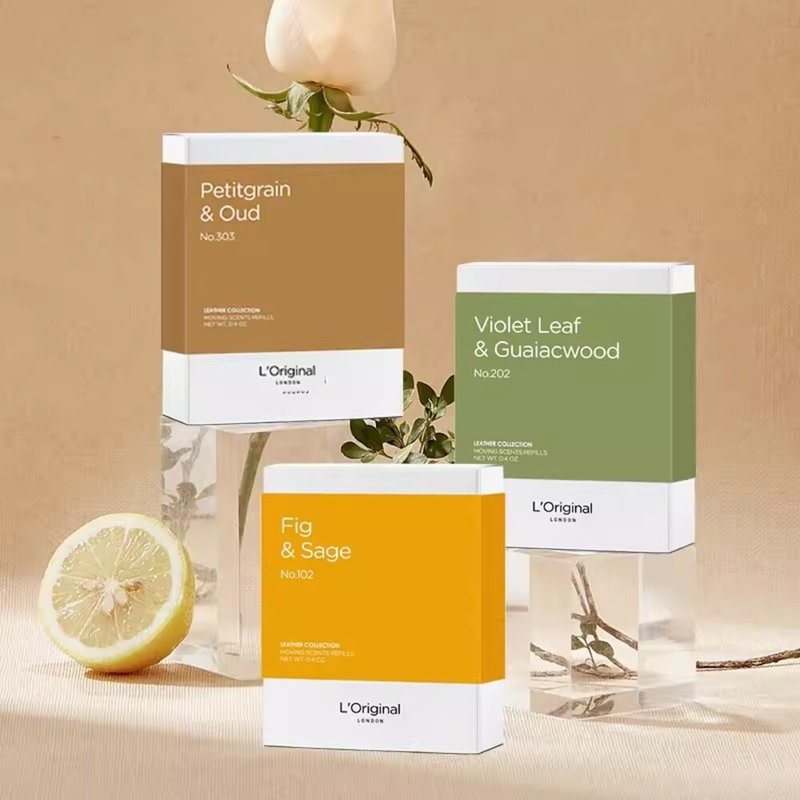 英国L'Original皇家小羊皮车用香氛补充装2入组 - 香薰/精油/线香 - 环保材料 白色
