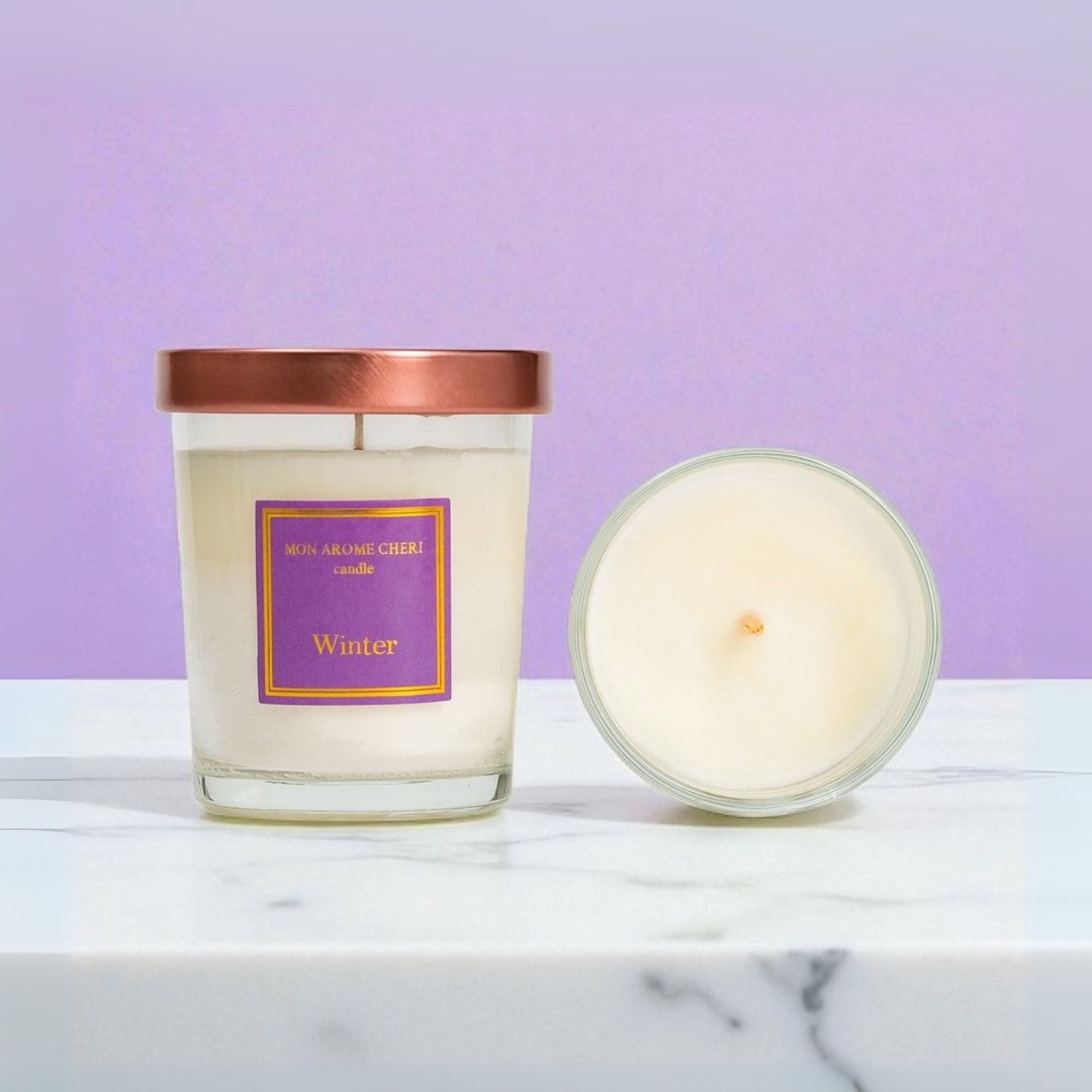 日本制四季香薰蜡烛【冬】100%米蜡・大豆蜡调和 安全放心 礼物 - 蜡烛/烛台 - 蜡 紫色