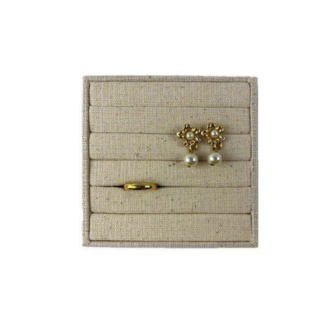 Accessory Case for Tray Earrings Cotton - 收纳用品 - 棉 卡其色