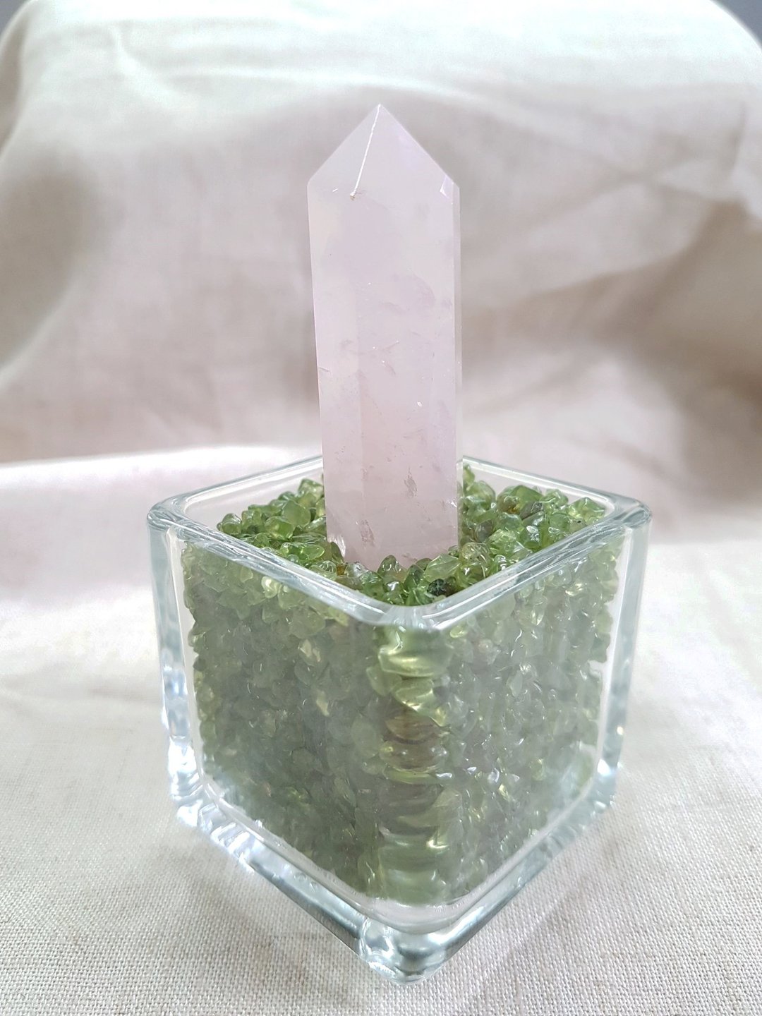 |樱花树| 粉晶。橄榄石 - 摆饰 - 水晶 粉红色