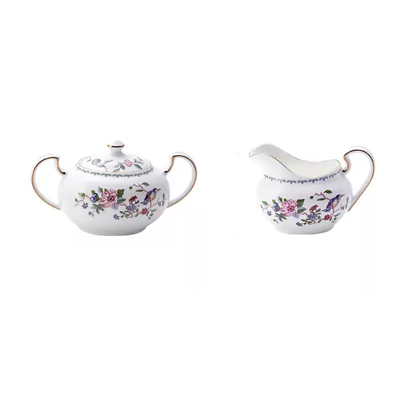 英国Aynsley 雀鸟系列 骨瓷约克糖奶罐组 - 咖啡壶/周边 - 瓷 白色