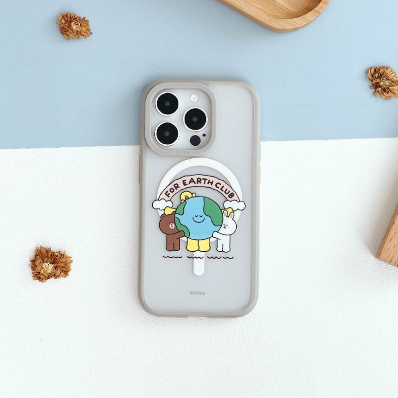 LINE FRIENDS Earth-拥抱地球极光雾透MagSafe iPhone手机壳 - 手机壳/手机套 - 塑料 多色