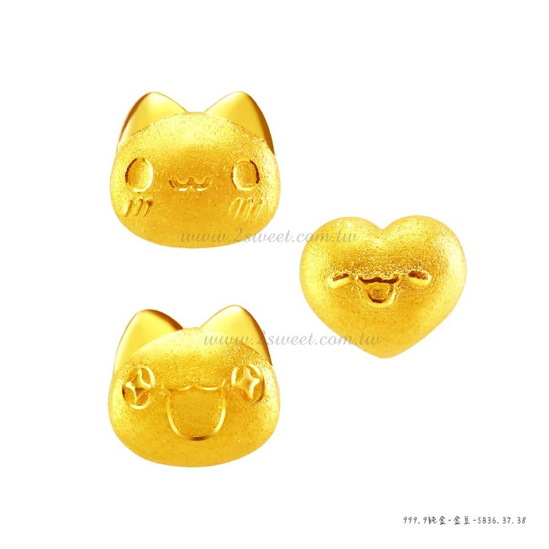 【亚墨金珠宝】猫猫虫咖波 第三波 品牌联名 黄金豆 手饰 对戒 - 项链 - 24k 金 