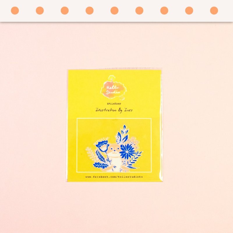 干式转印贴纸 送一朵花给你 - 贴纸 - 纸 粉红色