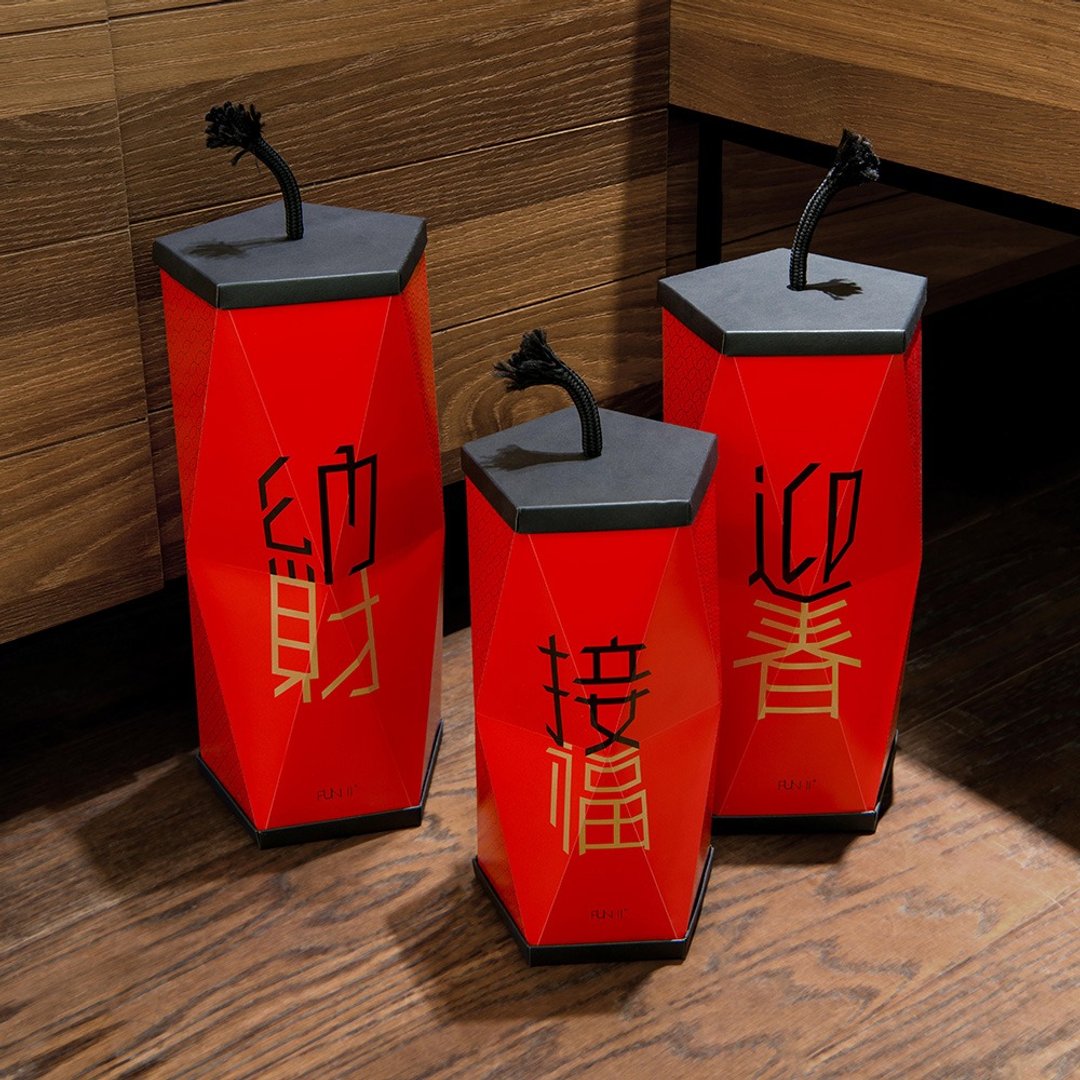 迎春接福炮饰 (2入/组)  FUN ll - 摆饰 - 纸 红色