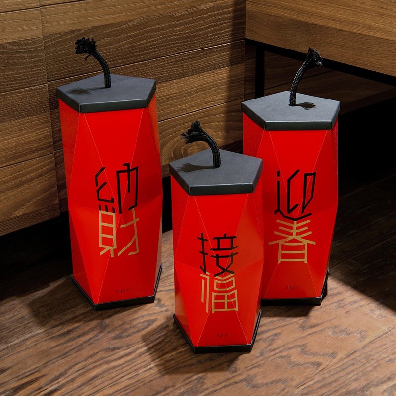 迎春接福炮饰 (2入/组)  FUN ll - 摆饰 - 纸 红色