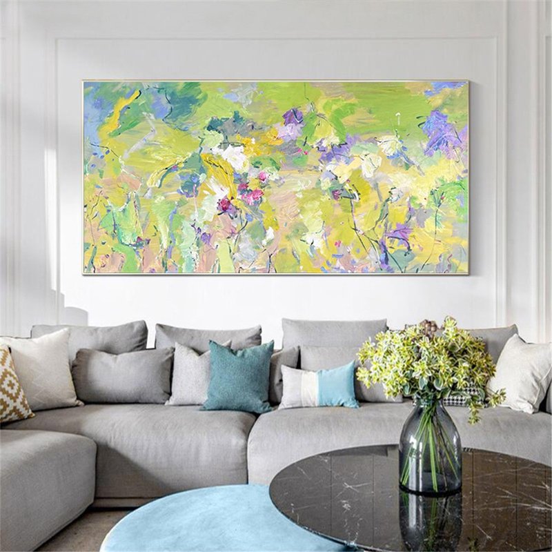杏花秀  油画/抽象/原创商品/装饰画/挂画客厅餐厅手绘肌理画 - 海报/装饰画/版画 - 亚麻 