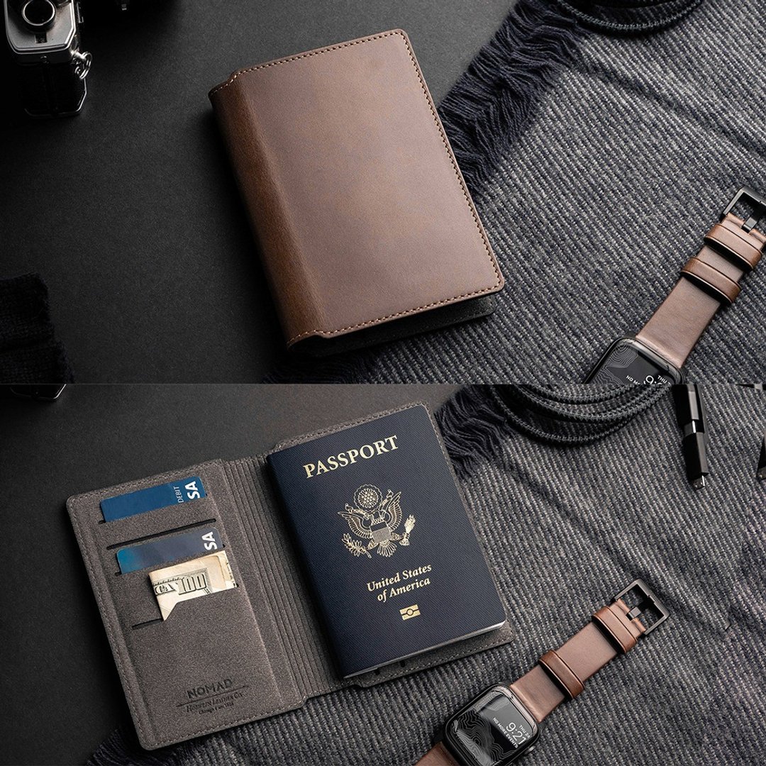 【美国NOMAD】HORWEEN 摩登皮革护照夹-棕 - 皮夹/钱包 - 真皮 咖啡色