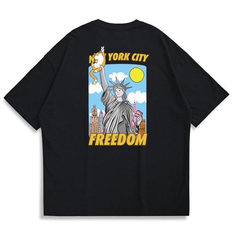 【CREEPS】Freedom of NY 宽松重磅印花T恤 - 中性连帽卫衣/T 恤 - 棉．麻 多色