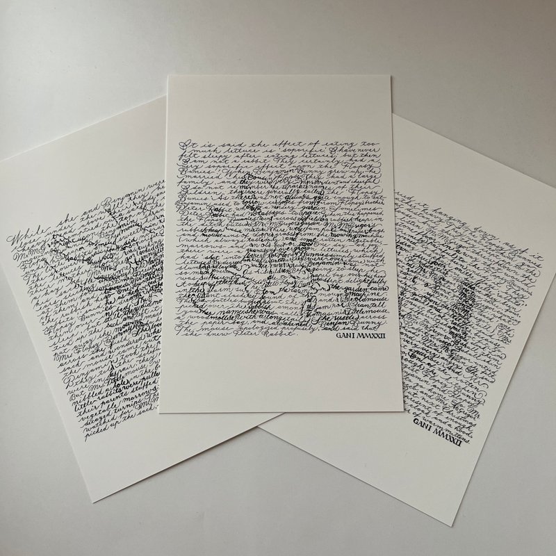 小兔芙洛普西的孩子们 三部曲 明信片 - 卡片/明信片 - 纸 白色