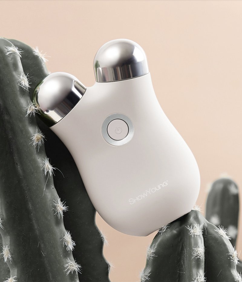 微電流瘦脸美容儀緊致按摩儀Showyoung - 脸部按摩/清洁工具 - 其他材质 白色