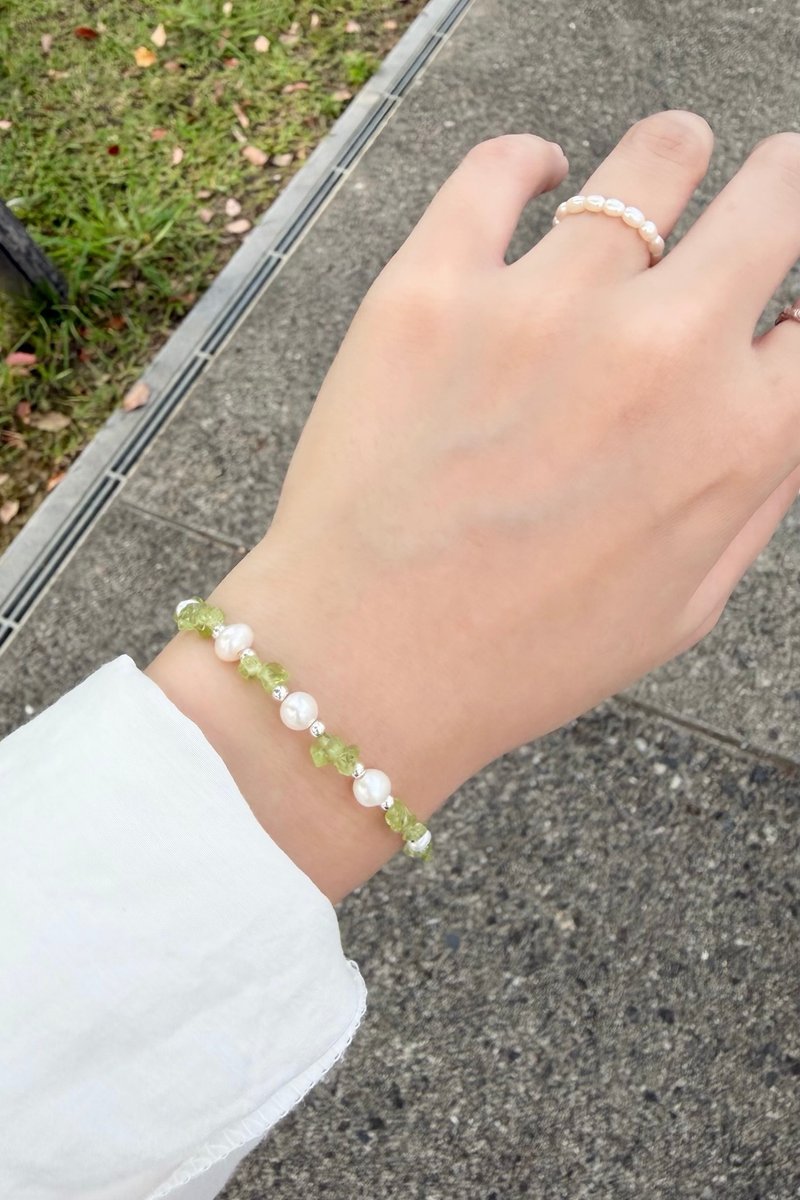 Lily Valley 森野绿境 | 手工串珠手链 - 手链/手环 - 半宝石 绿色