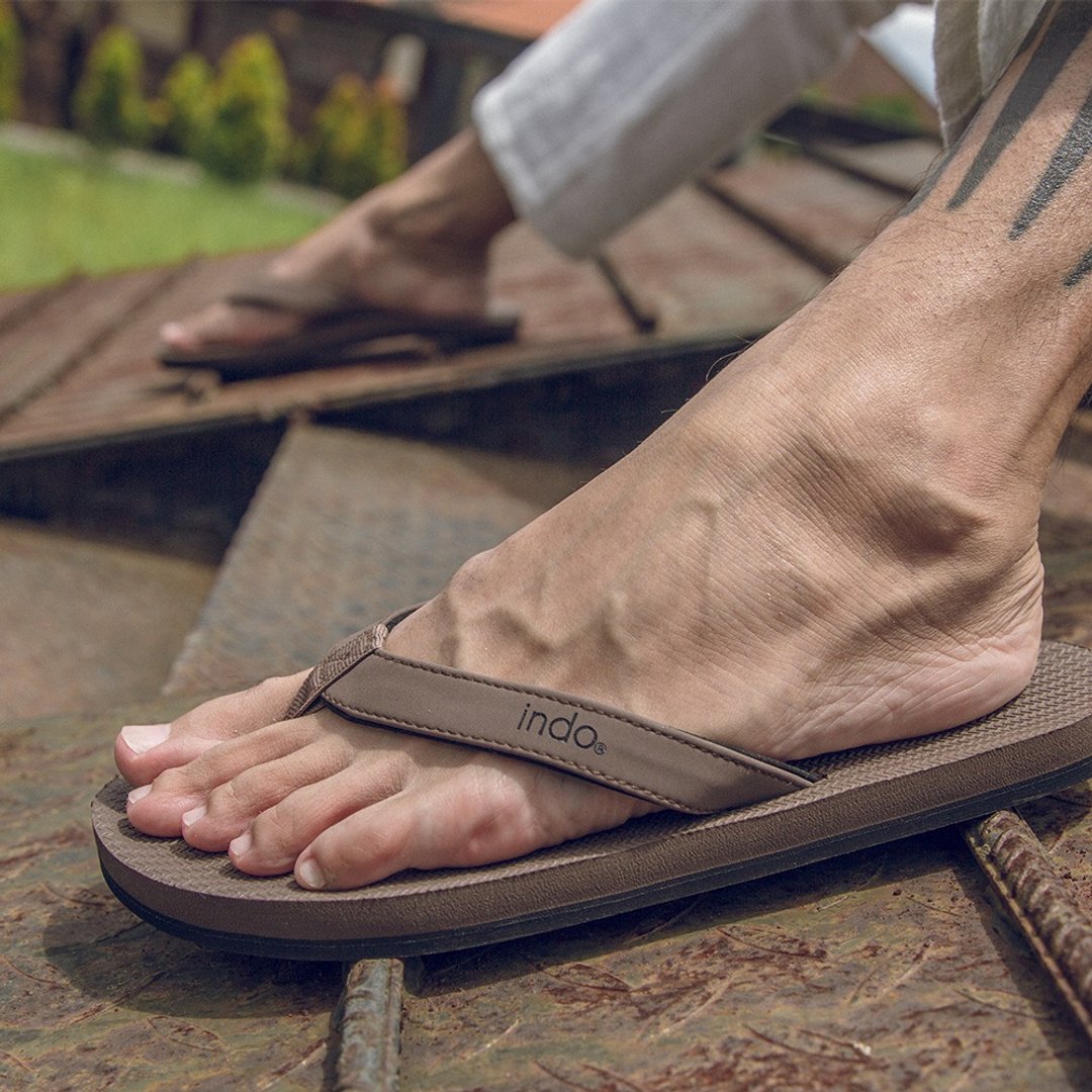 indosole 环保拖鞋 经典款 大地棕 男 - 拖鞋 - 环保材料 咖啡色