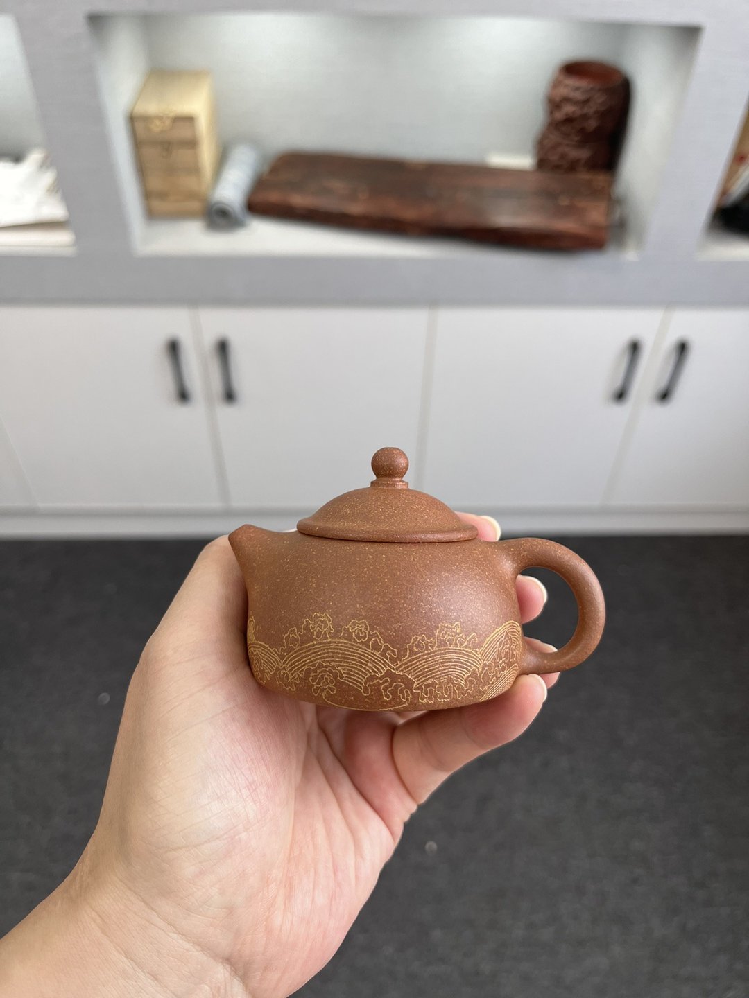 送礼紫砂壶茶壶灵塔 现货实拍 精品原矿降坡料 水色油润 造型灵巧 - 茶具/茶杯 - 陶 灰色