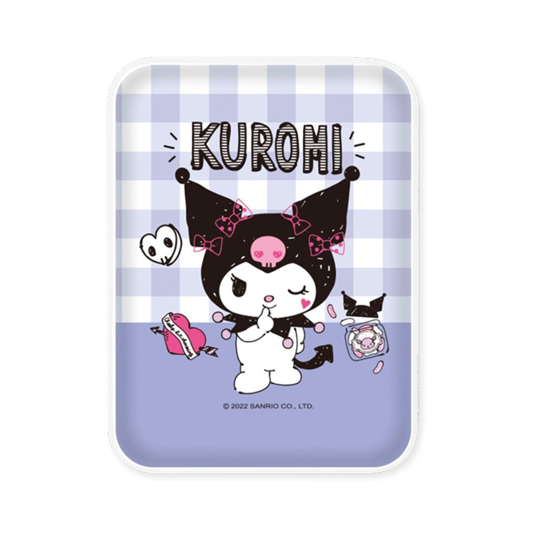 SANRIO-口袋行动电源-格纹系列-KUROMI - 充电宝/传输线 - 塑料 紫色