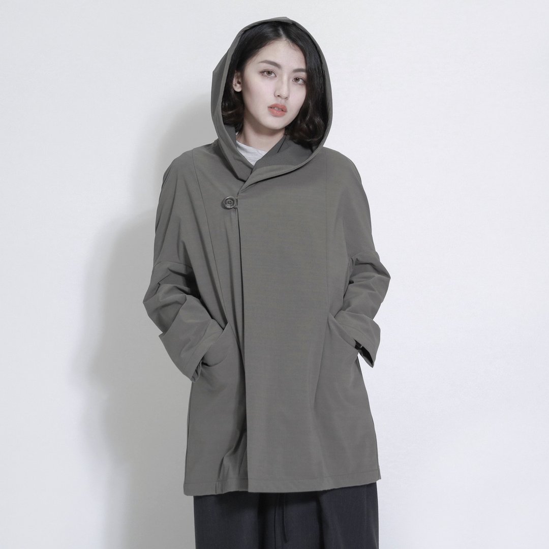 Forest 森林立裁连帽外套_7AF308_军绿 - 女装休闲/机能外套 - 棉 绿色