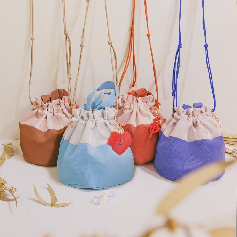 绝版倒数 台北霞海城隍庙联名－祈愿小包－真心限定 闺蜜包包 - 束口袋双肩包 - 聚酯纤维 多色