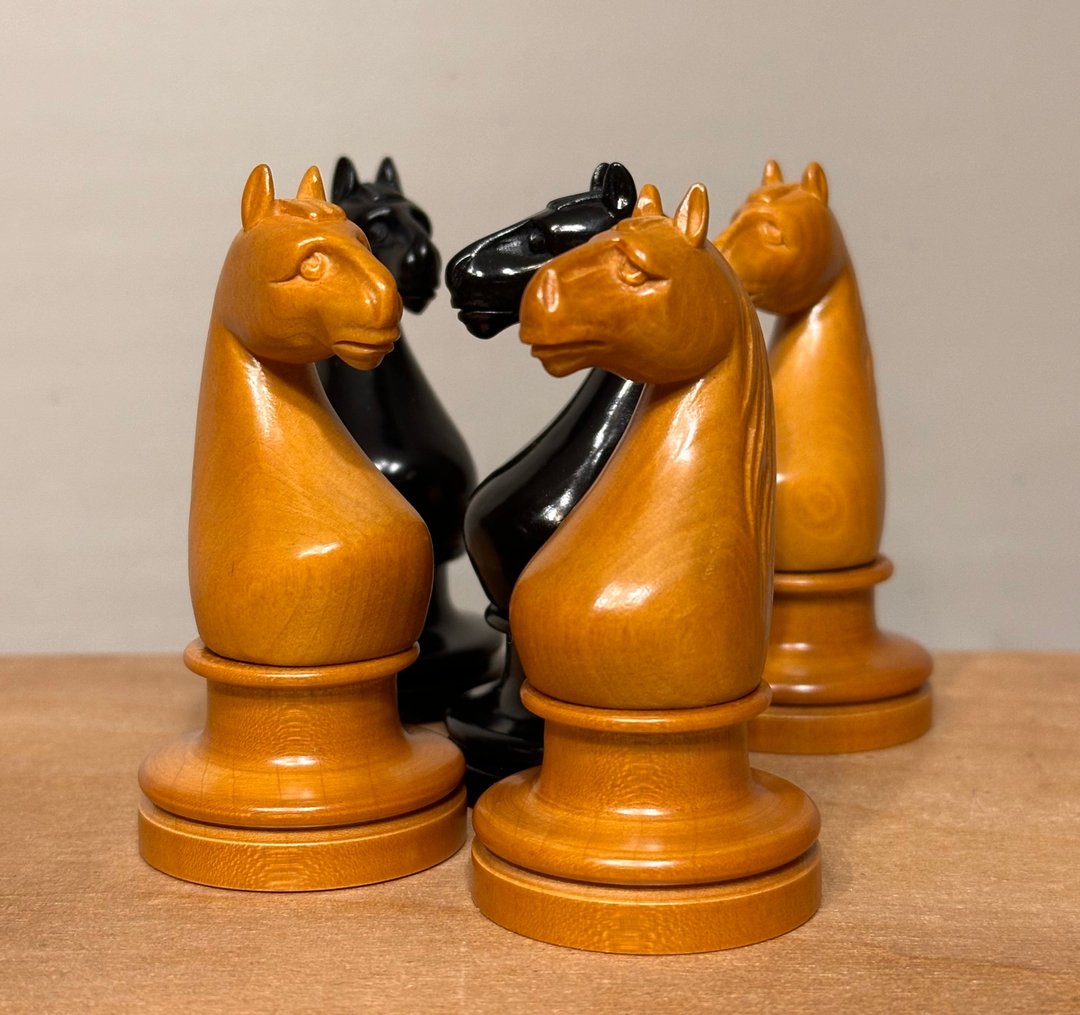 苏联/俄罗斯西洋棋棋具 Botvinnik - Flohr II 1935（复制品） - 桌游/玩具 - 木头 黑色