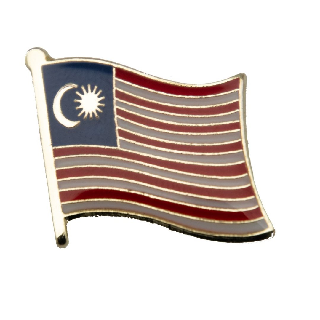 Malaysia 马来西亚 国旗纪念别针 国徽胸徽 游学出国 国家胸徽 - 胸针 - 其他材质 多色
