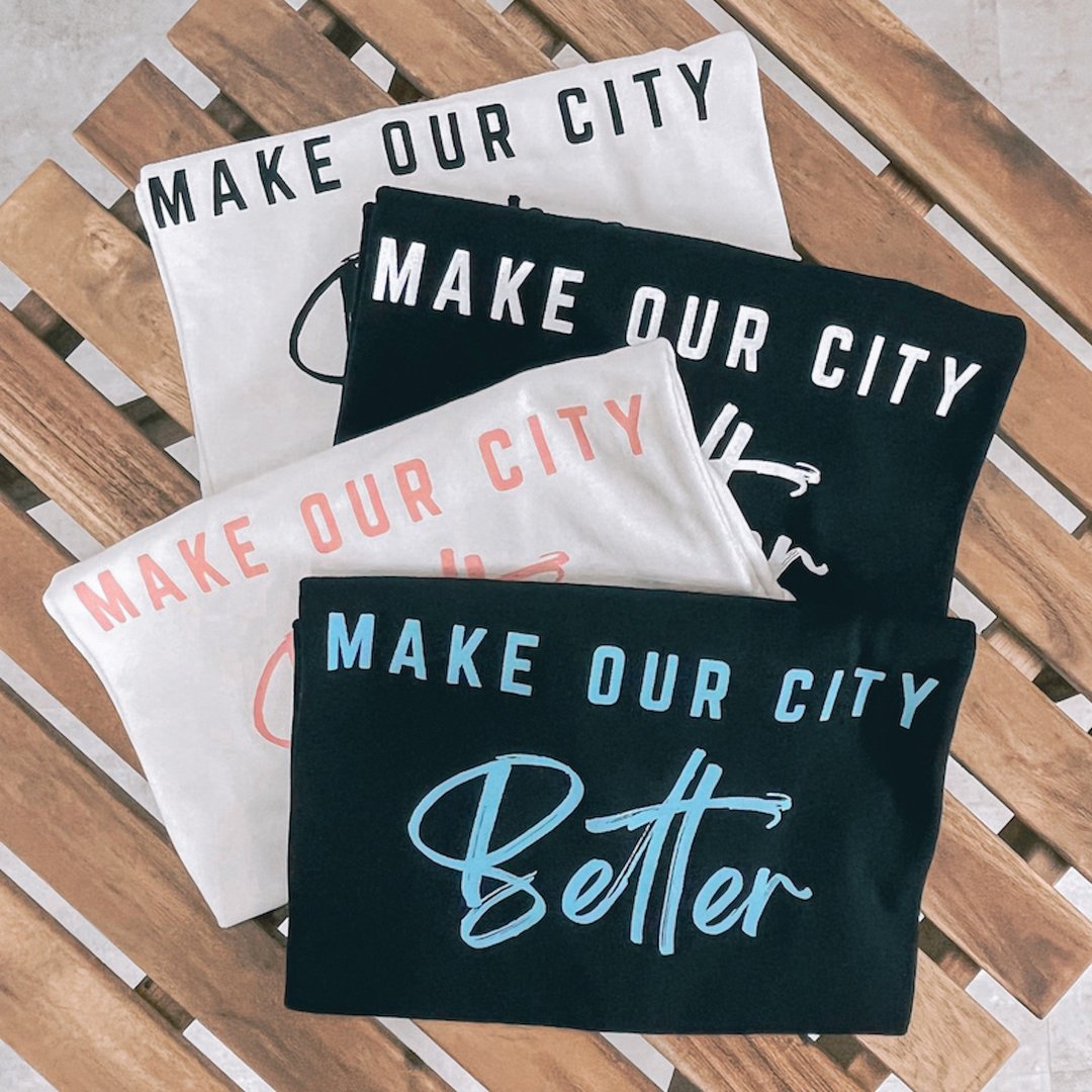 宽版T-让城市更好 Make Our City Better - 男装上衣/T 恤 - 棉 