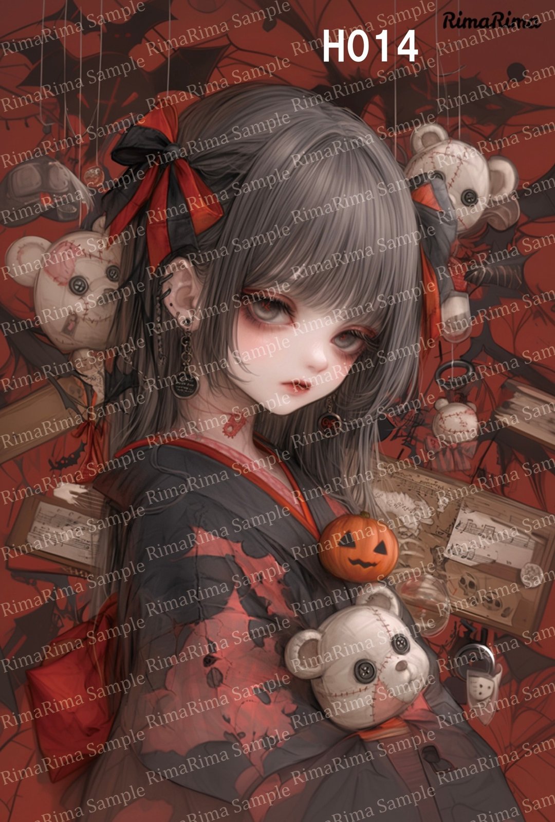H014 原创贴纸 原创人物贴纸 贴纸 标签 RimaRima - 贴纸 - 纸 