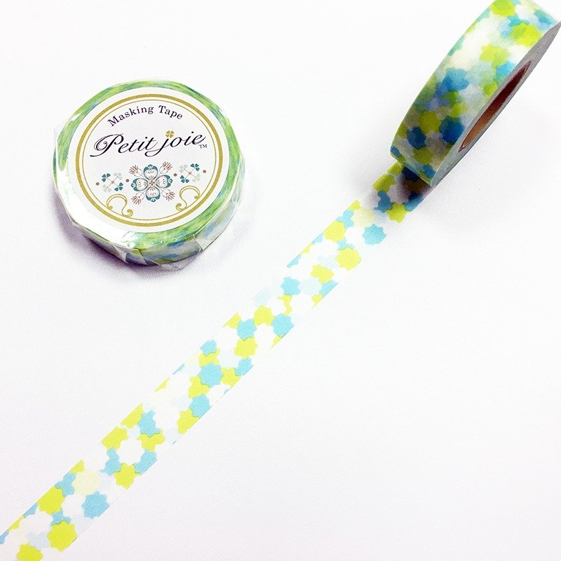 NICHIBAN Petit Joie 和纸胶带【金平糖-蓝绿色 (PJMT-15S051)】 - 纸胶带 - 纸 多色