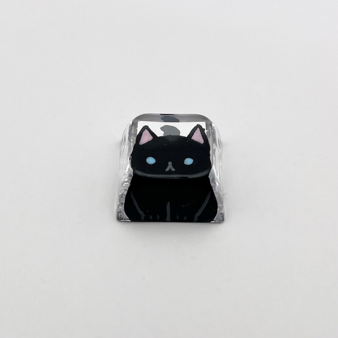 XDA键帽黑猫蓝眼（晶莹剔透） - 电脑配件 - 塑料 透明