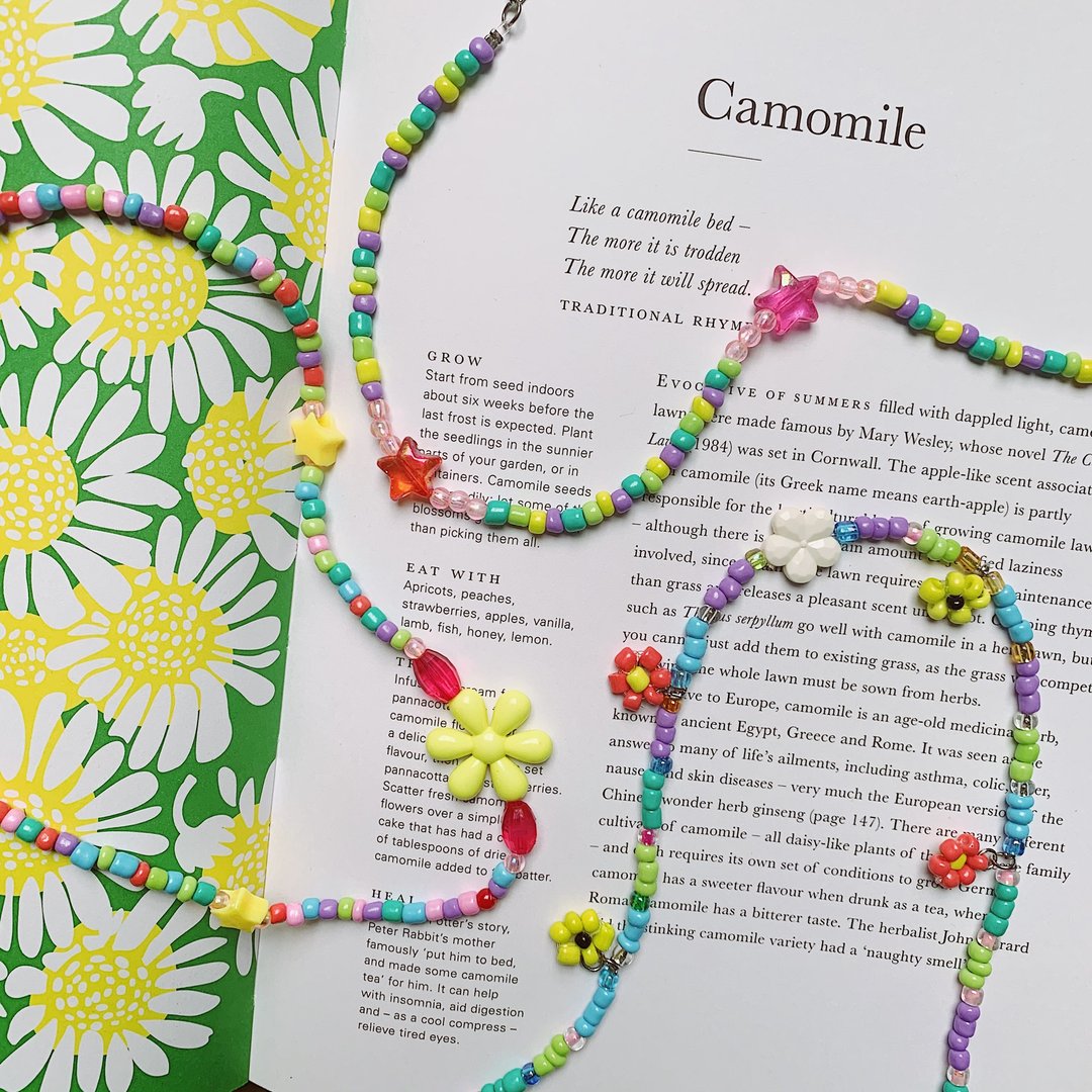 Bead Necklace (Camomile set) - 项链 - 贵金属 多色