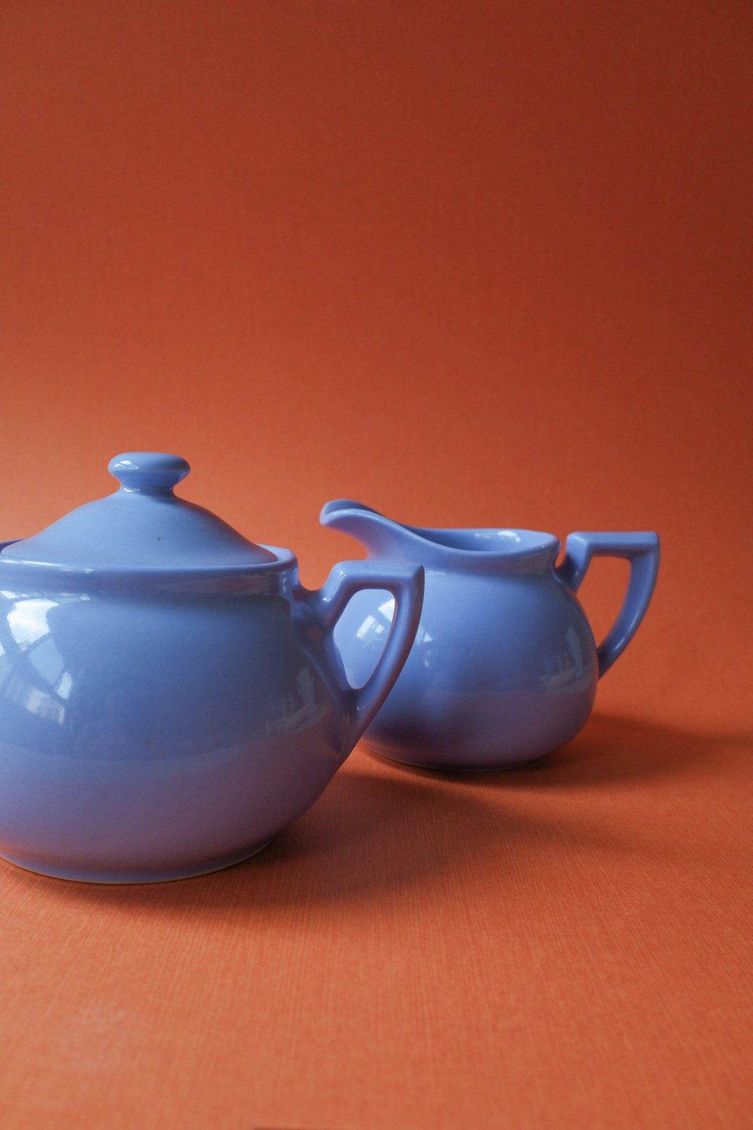 Vintage Lipton Tea 雾蓝色下午茶组/美国老件 - 茶具/茶杯 - 陶 蓝色