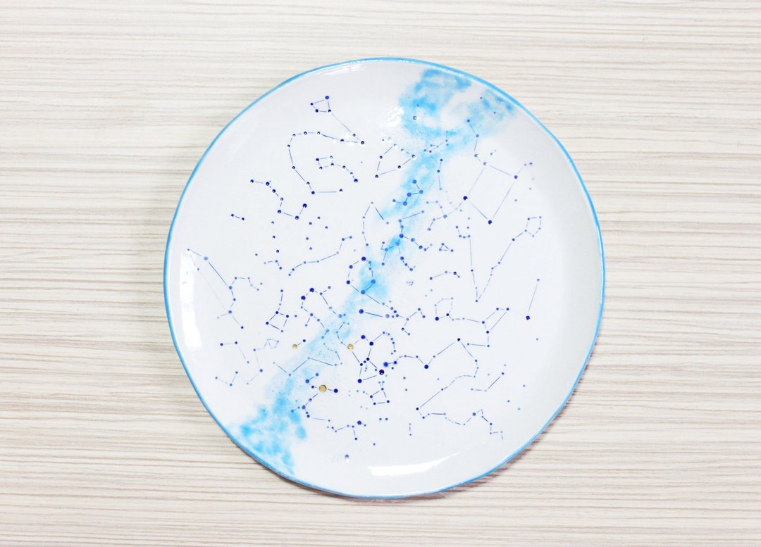 星空飨宴。天文食器 -冬季星盘- - 盘子/餐盘/盘架 - 瓷 白色