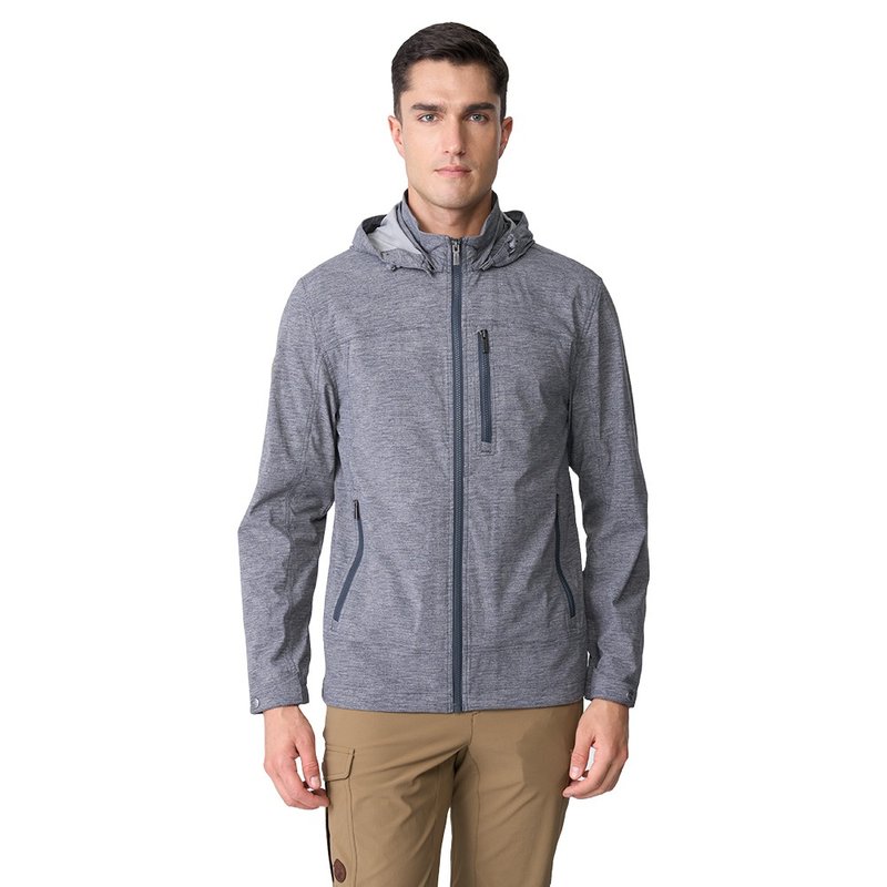 【Wildland 荒野】N66弹性抗UV印花三季外套 男0B21918-152石磨灰 - 男装外套 - 聚酯纤维 灰色