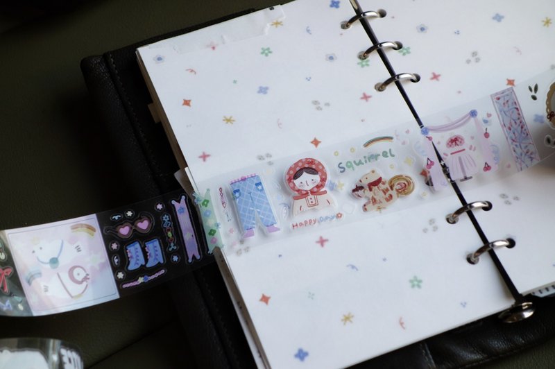 色彩搭配师 日常のかけら PET 和紙膠帶 (kiss-cut) - 纸胶带 - 其他材质 多色