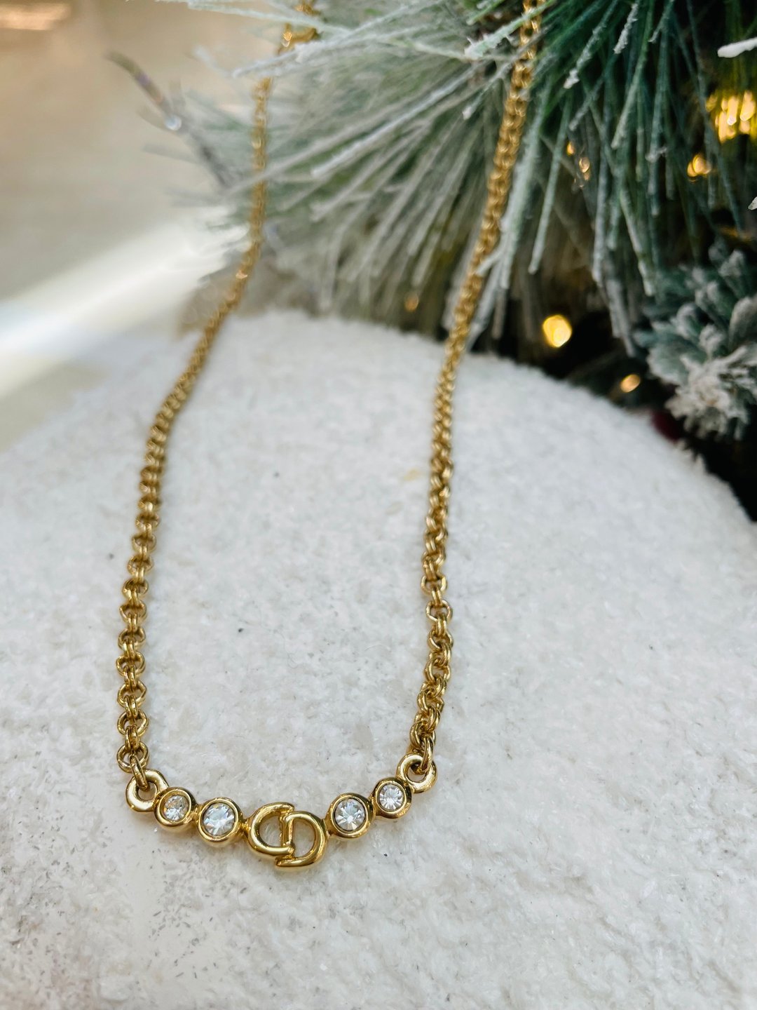 DiorCD闪石中古项链 - 项链 - 其他金属 金色