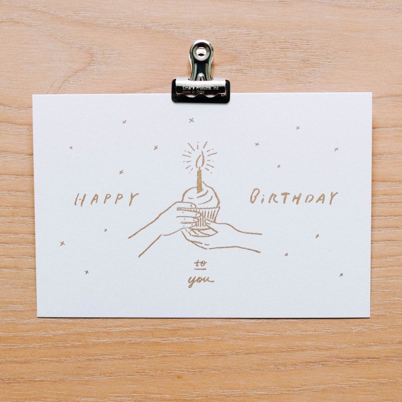 WHOSMING明信片 - 生日卡 - 卡片/明信片 - 纸 白色